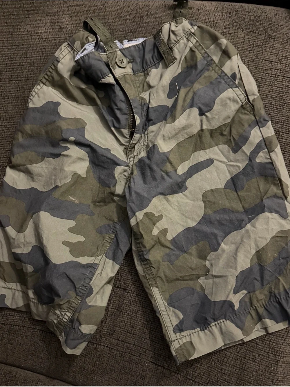 Old Navy Kids Olive Camo Cargo Shorts